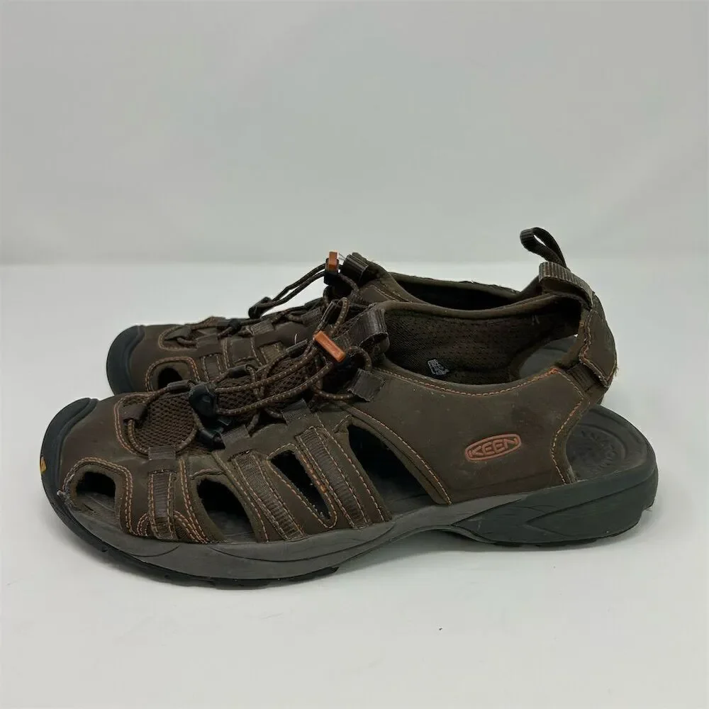 KEEN Men's Targhee III Hiking Sandals Brown Leather Slingback Size 11.5 Slip-On